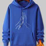 Hand Animal Paw Print Men_s Pullover Round Neck