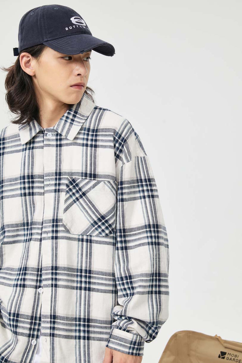 Unisex Jacket Autumn Plaid Labeling Shirt Women's Clothing