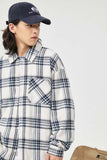 Unisex Jacket Autumn Plaid Labeling Shirt Women's Clothing