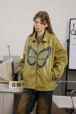Unisex Jacket Fall Batwing Sleeve Coat Leather Women's Clothing