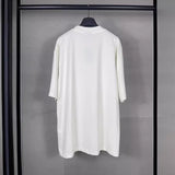 Men T-shirts Summer Paris Letter Print Short Sleeve T-Shirt Loose Casual