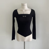 Women Long Sleeve Shirt Vest Long Sleeve Skinny Slimming Top