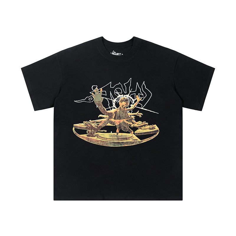 Travis Scott T-Shirt Travis Scott Cactus Jack x Utopia Loose Short Sleeve