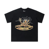 Travis Scott T-Shirt Travis Scott Cactus Jack x Utopia Loose Short Sleeve
