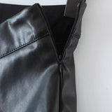 Women Skirt PU Leather Women's Fall Winter Skirt Anti-Skirt