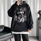 Men Hoodie Rabbit Printed Casual Hooded Sweater Men's Spring and Autumn Loose