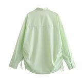 Women T-Shirt Long-Sleeved Shirt Women's Spring and Autumn New Loose All-Match Mid-Length Shirt