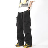 Men Sweatpants Retro High Street Fashion Brand Loose Wide Leg Straight Casual Pants