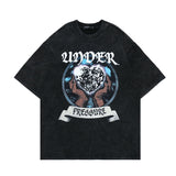 Men T Shirt Vintage Singer Portrait Printing Short Sleeve T-shirt Washed Bottoming Shirt Men