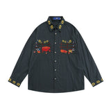 Men Long Sleeved T Shirt Fine Plaid Long Sleeve Shirt Menswear Fashion Brand Loose Casual Polo Collar Outer Shirt