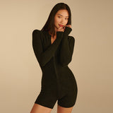 Women Jumpsuit Winter Long Sleeve Knitted Sweater Jumpsuit