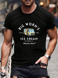 Fashionable Casual Printed Round Neck T-Shirt