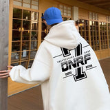 Men Hoodie Printed Sweater Men's Autumn Hong Kong Style Hiphop Pullover