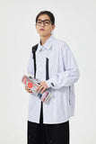 Unisex Jacket Autumn Striped Contrast Color Shirt Women's Clothing