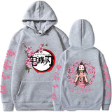 Popular Anime Print Hoodies Demon Slayer Blade Warm Fleece