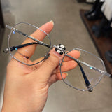 CHH Chrome Hearts Glasses Ultra Light Pure Titanium Polygon Frame Myopia Glasses Frame