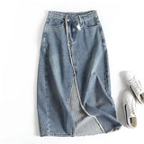 Women Skirt Vintage Denim Skirt Skirt