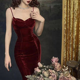 Women Dresses Autumn Slimming Evening Dress Sling Dress