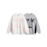 Unisex Hoodie Street Retro round Neck Sweater Men's and Women's Tops Coat