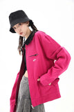 Unisex Jacket Fall Color-Blocking Zip Jacket Women's