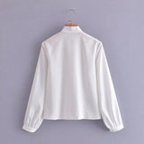 Women T-Shirt Shirt Bow Long Sleeve Stylish Shirt Women