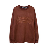 Men Long Sleeve Shirt Embroidered High Street Long Sleeve T-shirt Men and Women Loose Fashion Autumn Winter Coat