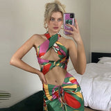 Women Desses Top and Skirt Suit Female