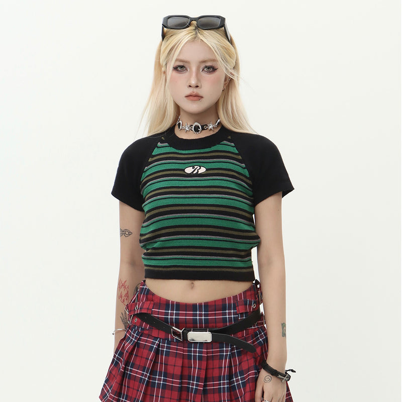 Women Sweater Short Sleeve Knitted T-shirt Women's Summer Casual Short