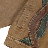 Men Denim Jacket Design Color Block Denim Jacket Men's Spring and Autumn Loose Wash Denim Jacket