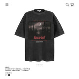 American vintage street T-shirt men's loose half-sleeve summer