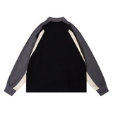 Men Hoodie Lapel Sweater Men's Casual Loose Half Zipper Pullover Long Sleeve Shirt