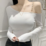 Women Long Sleeve Shirt Women's Slim Bottoming Shirt Sexy Short