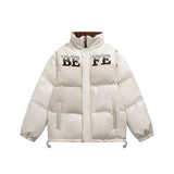 Unisex Jacket Winter Pu Embroidered Cotton Jacket