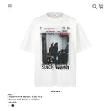 American vintage street T-shirt men's loose spring and summer half-sleeved shirt