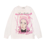 Men Long Sleeve Shirt Personalized Printed Long Sleeve T-shirt for Men and Women Versatile Bottoming Top Autumn and Winter