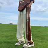 Men Sweatpants Casual Pants Men's Summer Versatile Loose Straight Wide Leg