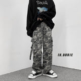 Men Sweatpants Vintage Camouflage Workwear Pants Men's Spring and Autumn