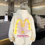 Men Hoodie McDonald's Sweater Drop-Shoulder Coat Couple Spring and Autumn Hoodie