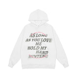 Men Hoodie Letter Printed Hoodie Men's Loose Pullover Hoodie Sweatshirt