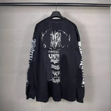Men T-shirts Paris Year of the Dragon Printed Long Sleeve T-Shirt Loose Casual