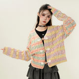Women Sweater Short Knitted Cardigan for Girls Autumn Casual Sweater
