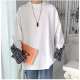 Men Hoodie Men's Sweater Men's Light Luxury Long-Sleeved T-shirt round Neck