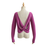 Women T-Shirt Spring and Autumn Long Sleeve Workout Clothes Loose Sports