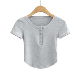 Women T-Shirt Short Sleeve Thread T-shirt Top