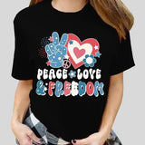 Women's Independence Day T Shirt round Neck Short Sleeve T-shirt