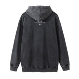 Men Hoodie Printed Washed and Worn Hooded Sweaters Menswear