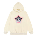 Men Hoodie Printed Loose Sweatshirt Spring and Autumn Men's Loose Street Long-Sleeved Top