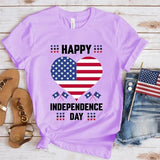 Women's Independence Day T Shirt round Neck Short Sleeve T-shirt Women's Top