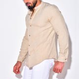 Men's Shirt Cotton and Linen Casual Shirt