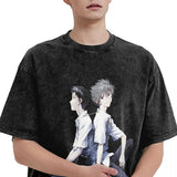 Men Women's T Shirt Evangelioned Anime Prints Washed T Shirt
